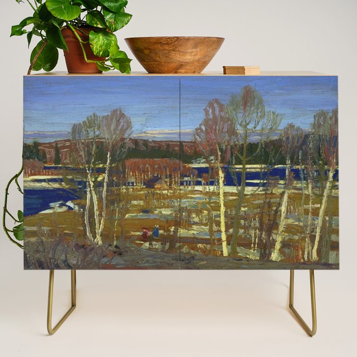 Tom Thomson Larry Dickson's Cabin 1917 Canadian Landscape Artist Credenza Gallery Image 1