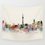 toronto skyline Wall Tapestry Gallery Image 4