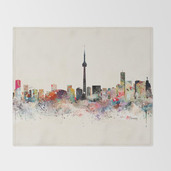 toronto skyline Throw Blanket Gallery Image 2