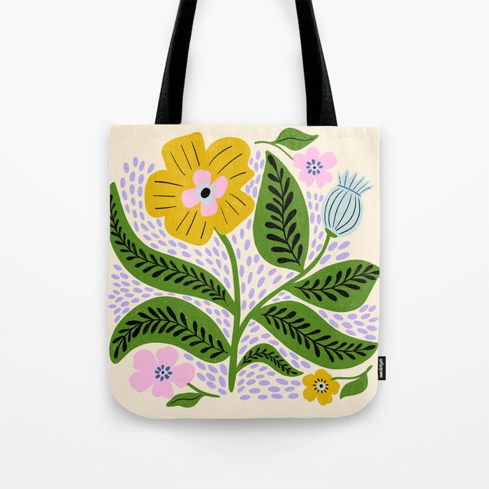 Retro Groovy Flower  Tote Bag Gallery Image 1