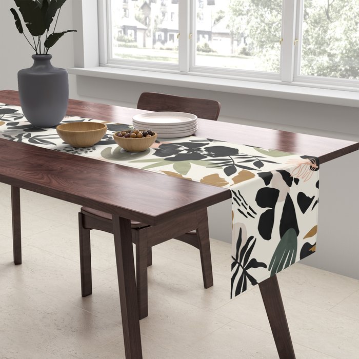 Modern simple jungle 52 Table Runner Gallery Image 2