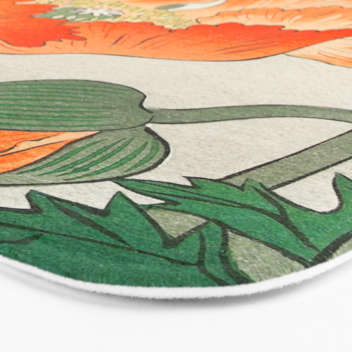 Blossoming Flower - Vintage Japanese Woodblock Print Art Bath Mat Gallery Image 3