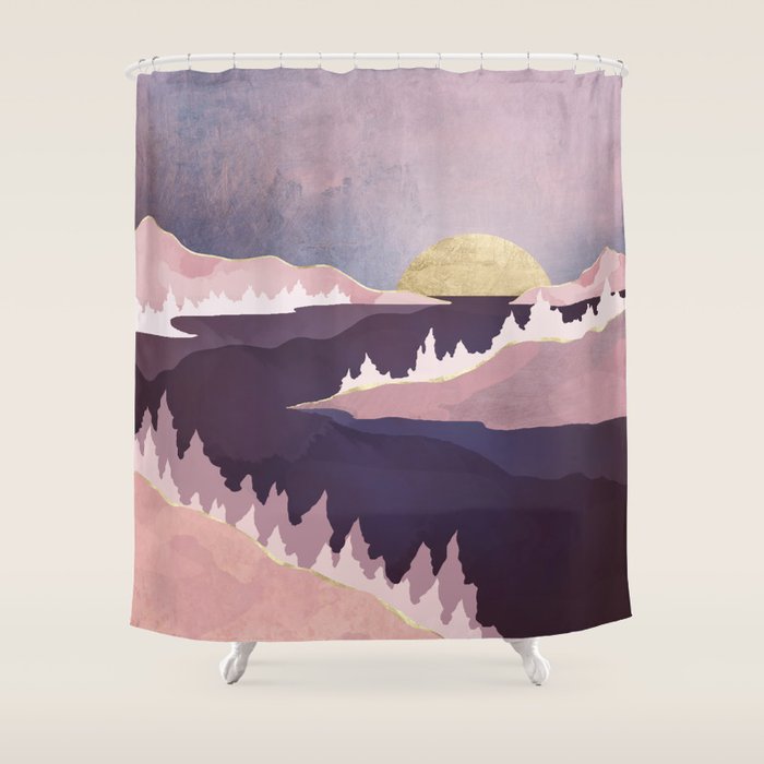 Mauve Lake Shower Curtain Gallery Image 1
