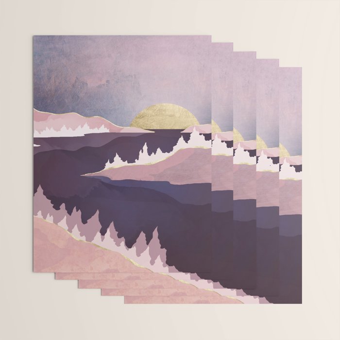 Mauve Lake Wrapping Paper Gallery Image 3