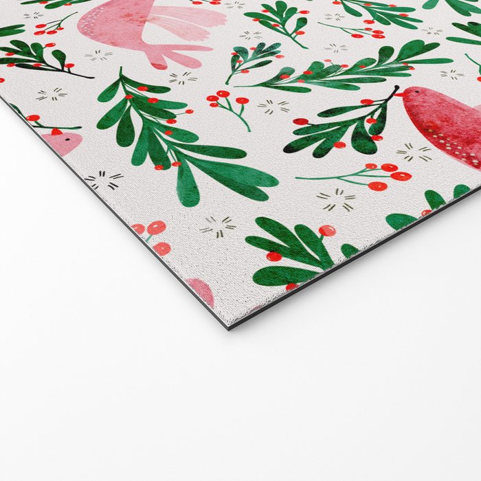 Festive Birds - christmas pattern no2 Welcome Mat Gallery Image 2