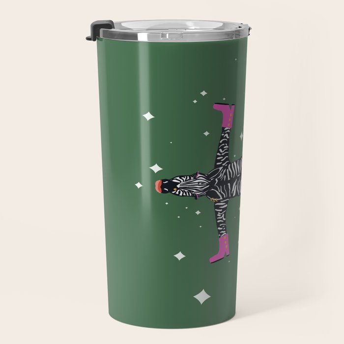 Cool zebras with fuchsia pink shoes and red lips illustration  Travel Mug Gallery Image 3
