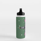 Cool zebras with fuchsia pink shoes and red lips illustration  Water Bottle Gallery Image 3