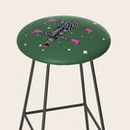 Cool zebras with fuchsia pink shoes and red lips illustration  Stool Gallery Image 2
