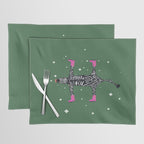 Cool zebras with fuchsia pink shoes and red lips illustration  Placemat Gallery Image 1
