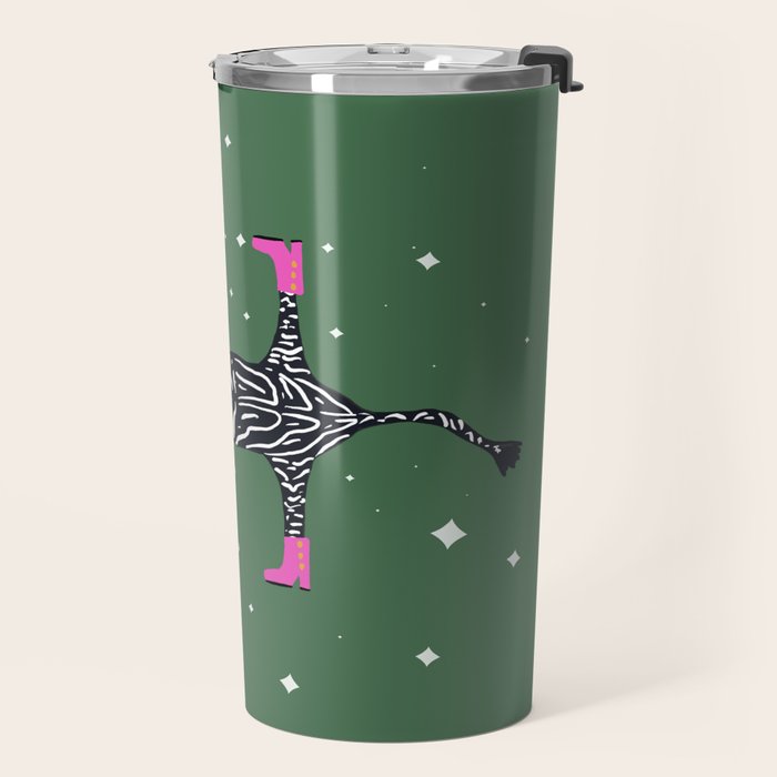 Cool zebras with fuchsia pink shoes and red lips illustration  Travel Mug Gallery Image 2