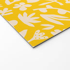 Yellow abstract flower art pattern Welcome Mat Gallery Image 2