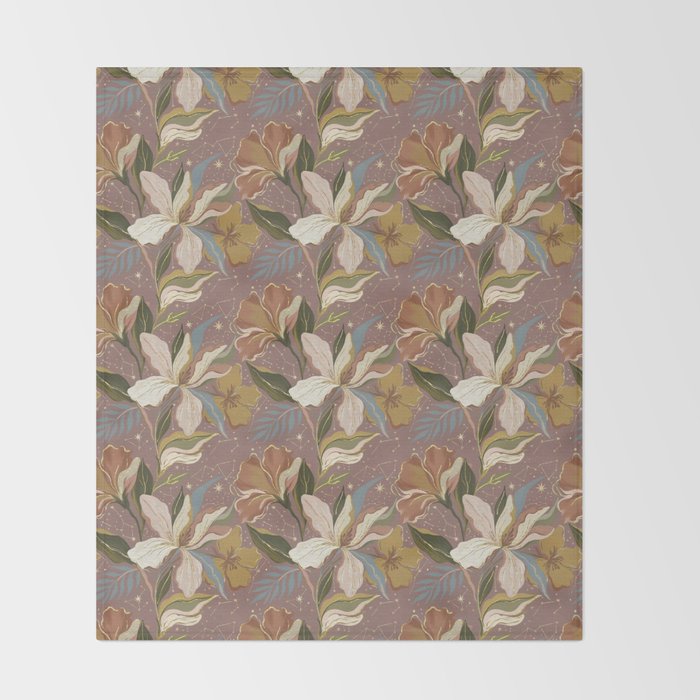 Celestial Iris Garden Throw Blanket Gallery Image 2