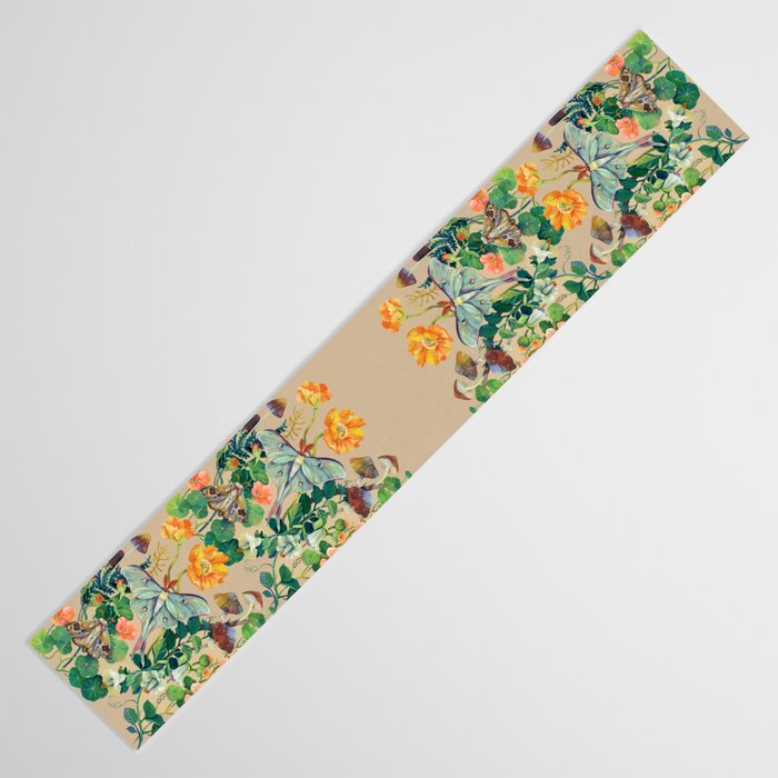 Floral Luna Moth Table Runner Gallery Image 3