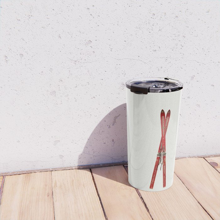 Vintage Skis Travel Mug Gallery Image 4