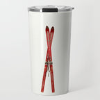 Vintage Skis Travel Mug Gallery Image 1