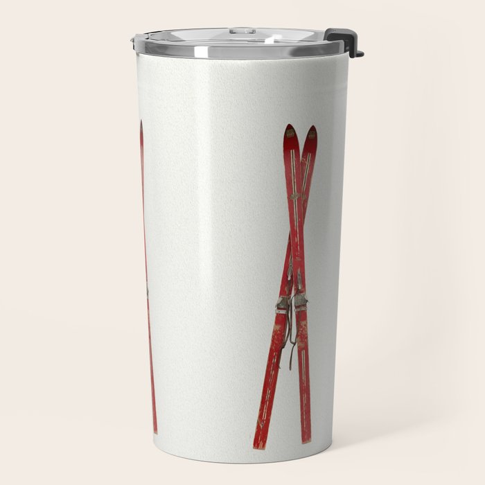 Vintage Skis Travel Mug Gallery Image 2