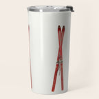 Vintage Skis Travel Mug Gallery Image 2