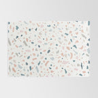 Terrazzo memphis blue pink pastel Rug Gallery Image 2