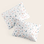Terrazzo memphis blue pink pastel Pillow Sham Gallery Image 3