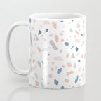 Terrazzo memphis blue pink pastel Coffee Mug Gallery Image 3