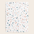 Terrazzo memphis blue pink pastel Poster Gallery Image 4