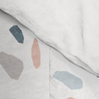 Terrazzo memphis blue pink pastel Comforter Gallery Image 4