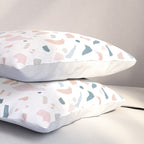 Terrazzo memphis blue pink pastel Pillow Sham Gallery Image 3