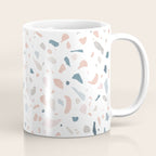 Terrazzo memphis blue pink pastel Coffee Mug Gallery Image 1