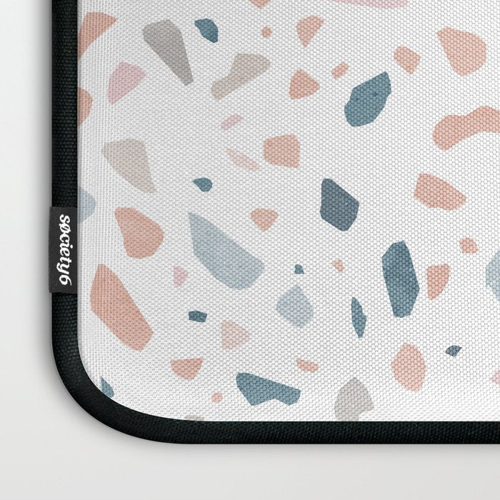 Terrazzo memphis blue pink pastel Laptop Sleeve Gallery Image 3