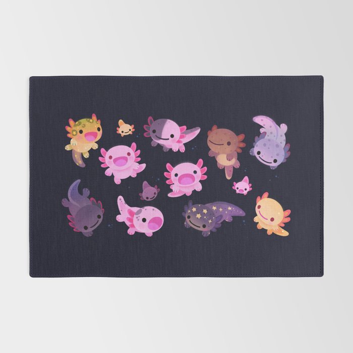 Happy axolotl - dark Rug Gallery Image 2