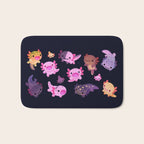 Happy axolotl - dark Bath Mat Gallery Image 1