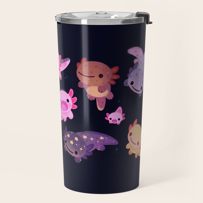Happy axolotl - dark Travel Mug Gallery Image 2