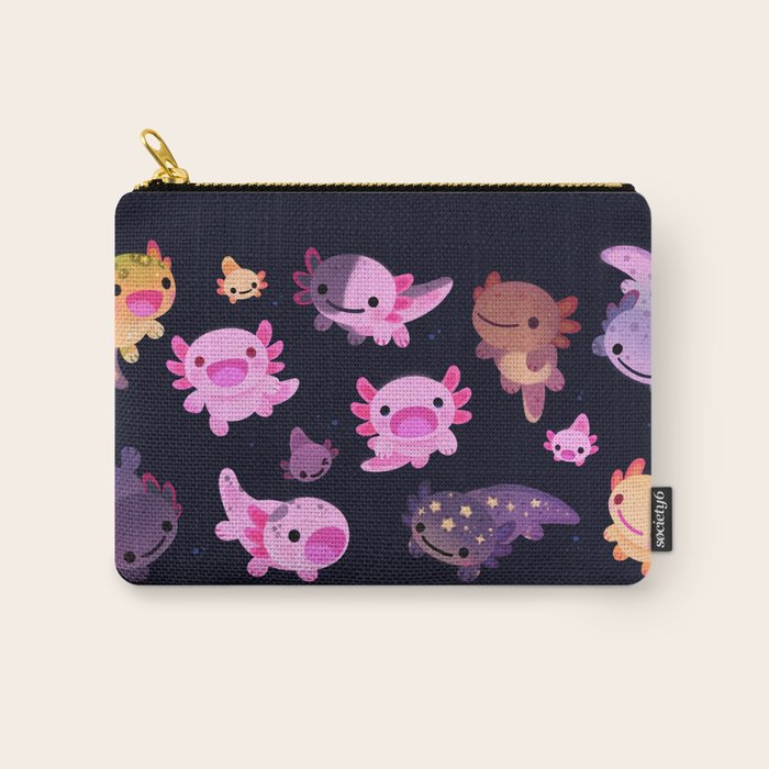 Happy Axolotl - Dark Carry All Pouch