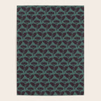 Vintage Floral Arches Art Nouveau Pattern in Deep Plum and Teal Green Poster Gallery Image 4
