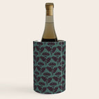 Vintage Floral Arches Art Nouveau Pattern in Deep Plum and Teal Green Wine Chiller Gallery Image 1