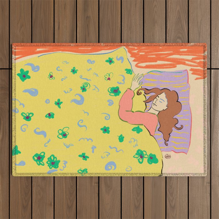 SLEEPING IN Outdoor Rug Gallery Image 1