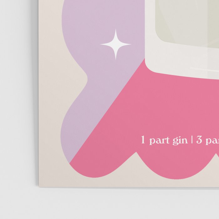 Gin & Tonic Cocktail Print Poster Gallery Image 3