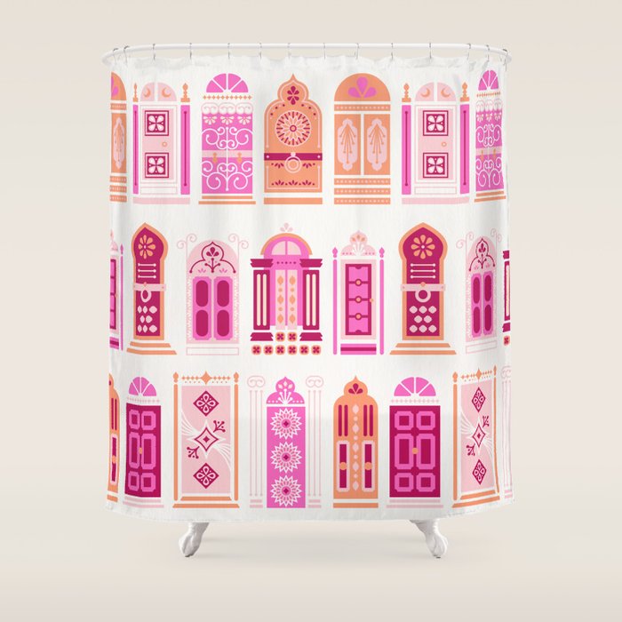 Moroccan Doors - Peach Palette Shower Curtain Gallery Image 1
