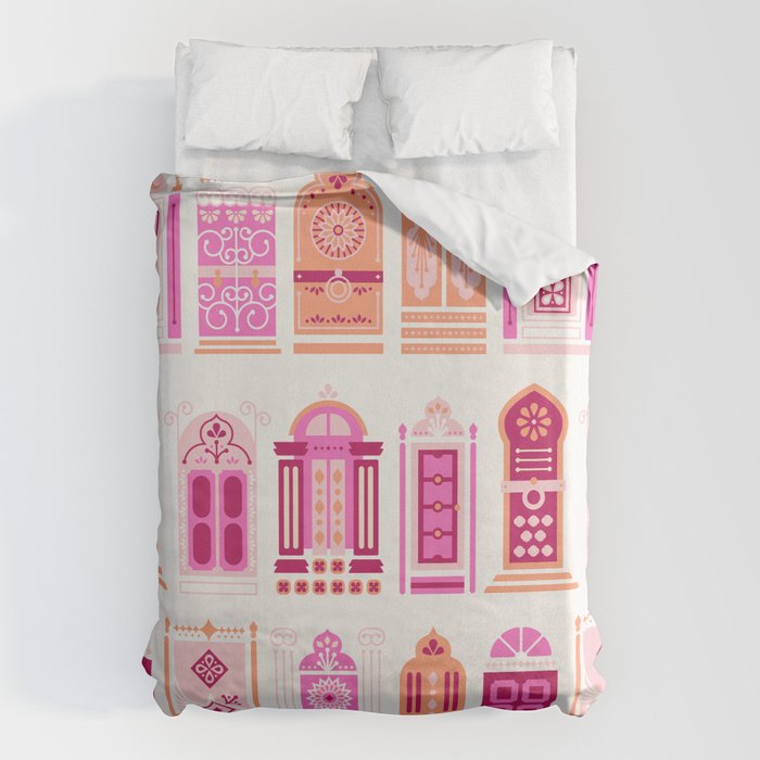 Moroccan Doors - Peach Palette Duvet Cover Gallery Image 1