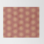 Boho Summer Sun Pattern XIV Earthy Pink and Beige Throw Blanket Gallery Image 2