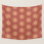 Boho Summer Sun Pattern XIV Earthy Pink and Beige Wall Tapestry Gallery Image 4