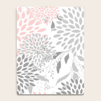 Festive, Floral Prints, Leaves and Blooms, Pink, Gray and White Notebook Gallery Image 4