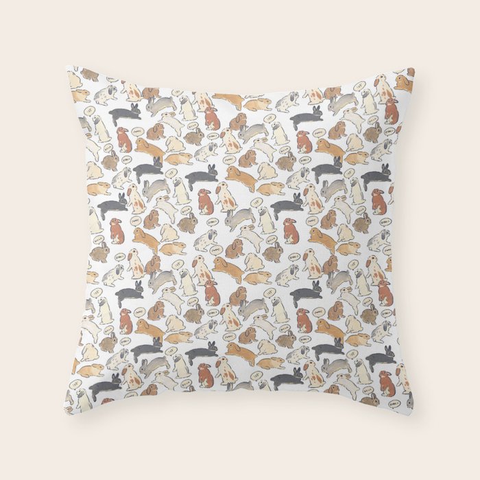 My sweet rabbit Throw Pillow Gallery Image 6