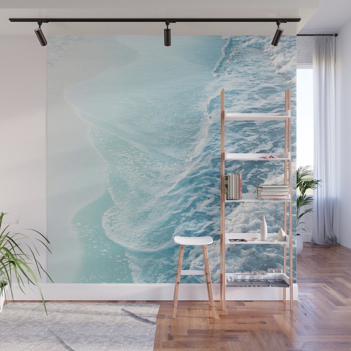 Soft Turquoise Ocean Dream Waves #1 #water #decor #art #society6 Wall Mural Gallery Image 1