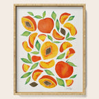 Peaches - Green Leaves Serving Tray Gallery Image 1