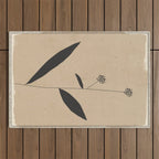 Abstract Art /Minimal Plant 8 Outdoor Rug Gallery Image 1