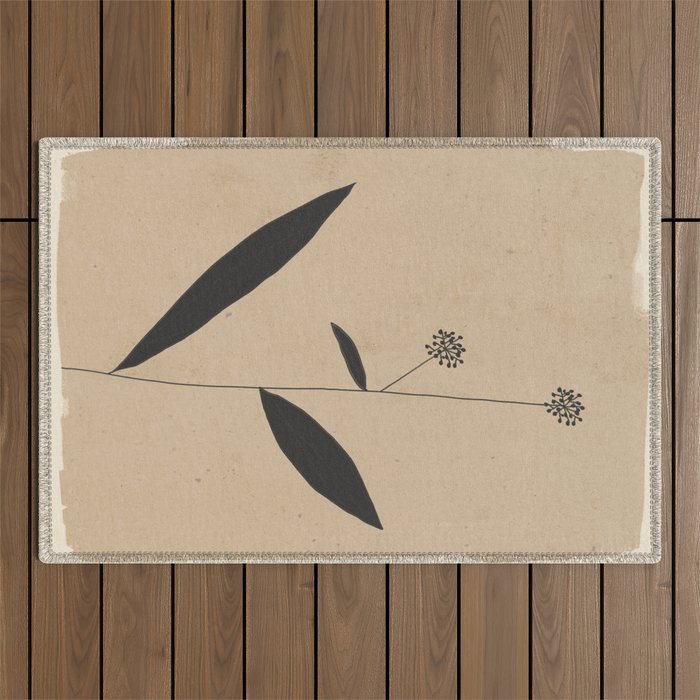 Abstract Art /Minimal Plant 8 Outdoor Rug Gallery Image 1