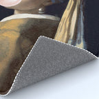 Girl with Pearl Earing Blowing Gum Rug Gallery Image 4