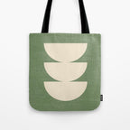 Half Circle 3 - Green Texture Tote Bag Gallery Image 1