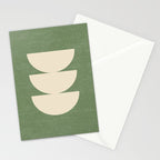 Half Circle 3 - Green Texture Stationery Card Gallery Image 2